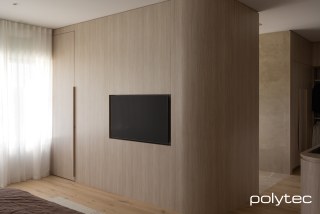 Polytec - Wall lining in Soft Walnut Ravine.