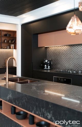 Polytec - Cabinetry in Black Venette.