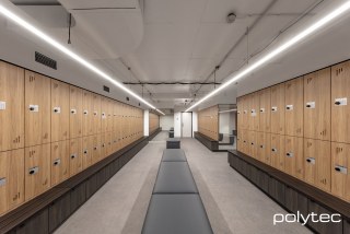 Polytec - Locker doors in Prime Oak Matt.