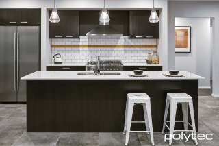 Polytec - Melamine doors and bar panel in Black Wenge Matt, Doors and panels in Black Wenge Matt.