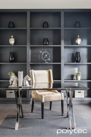 Polytec - Bookcase joinery in Black Wenge Ravine.