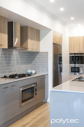 Polytec - Upper Cupboards in Natural Oak Ravine.