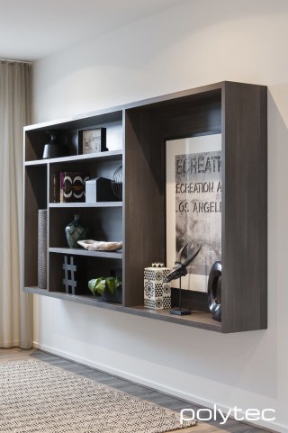 Polytec - Shelving in Cafe Oak Ravine.