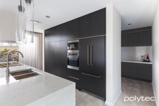 Polytec - Doors and panels in Cinder Matt.