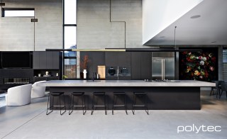 Polytec - Cabinetry and island bench in Black Venette.